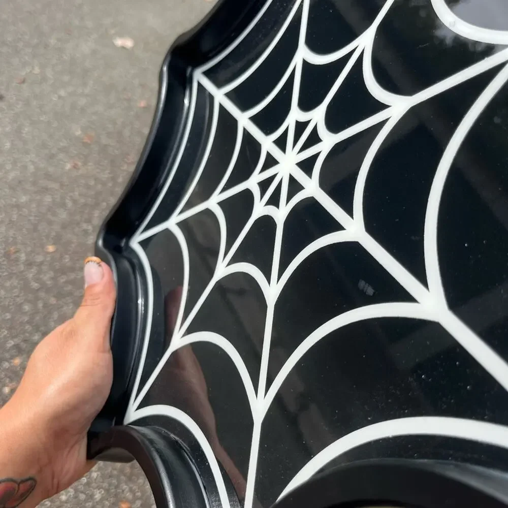 Black Spider Web Wall Decor